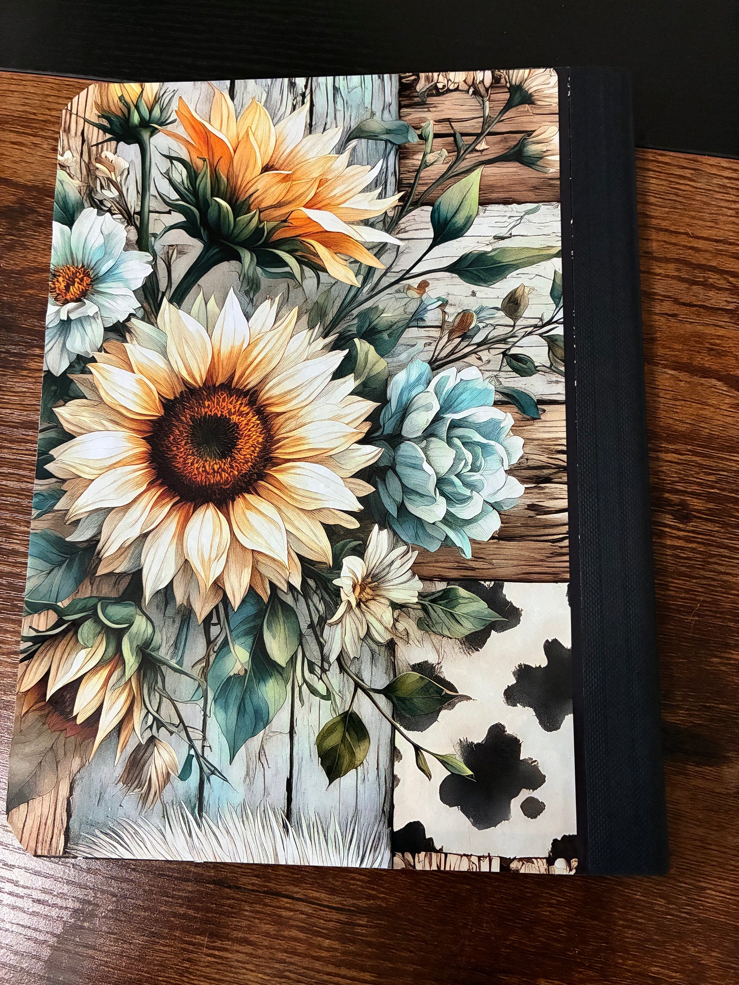 Composition book - rustic flower