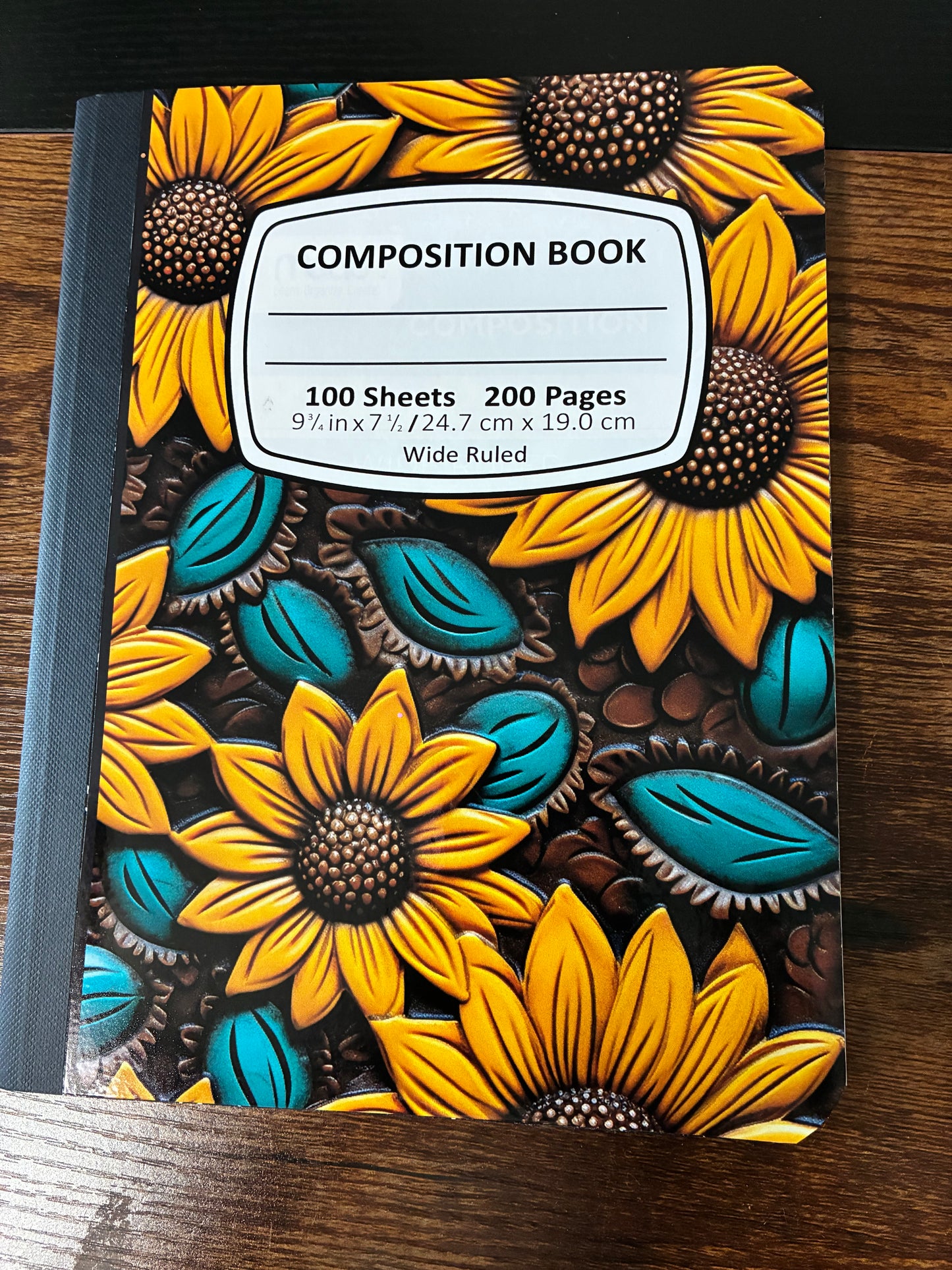Composition book - sunflowers