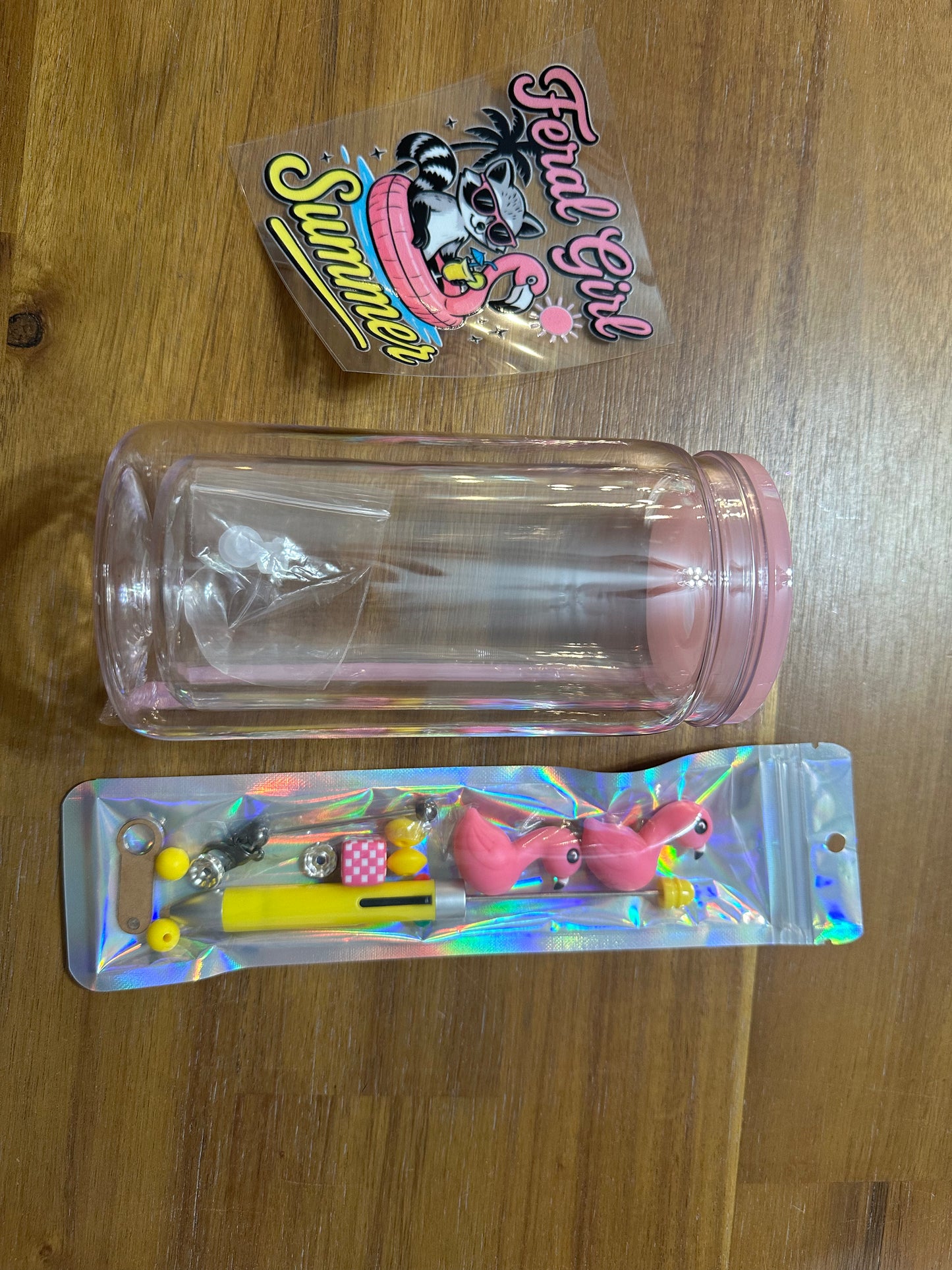 16 oz snow globe kit FERAL GIRL SUMMER