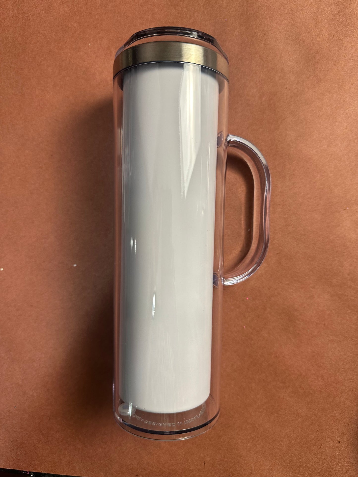 20 oz skinny w/handle snow globe (STAINLESS STEEL)