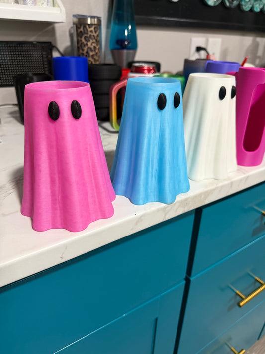 3D printed ghost - 12 oz skinny cans