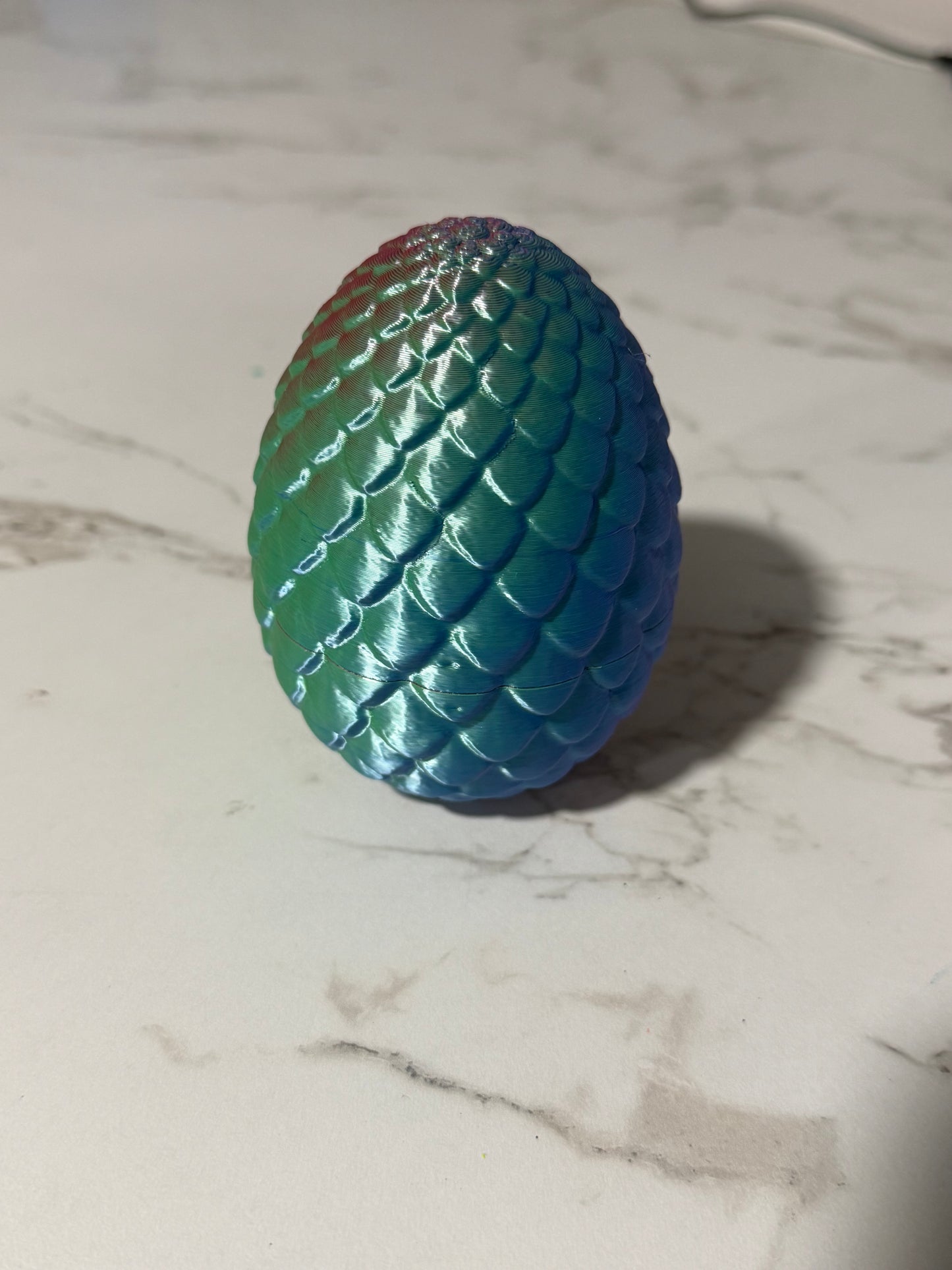 3D printed egg w/dragon