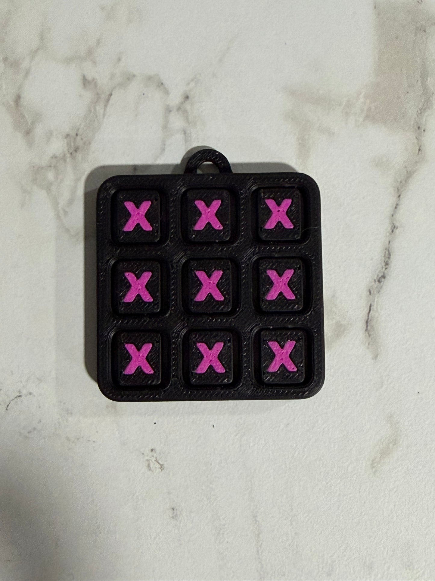 3D printed tic-tac-toe keychain