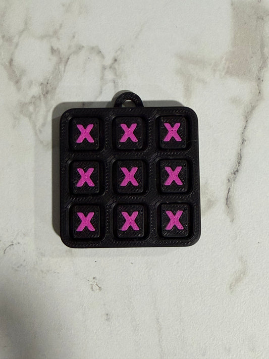 3D printed tic-tac-toe keychain