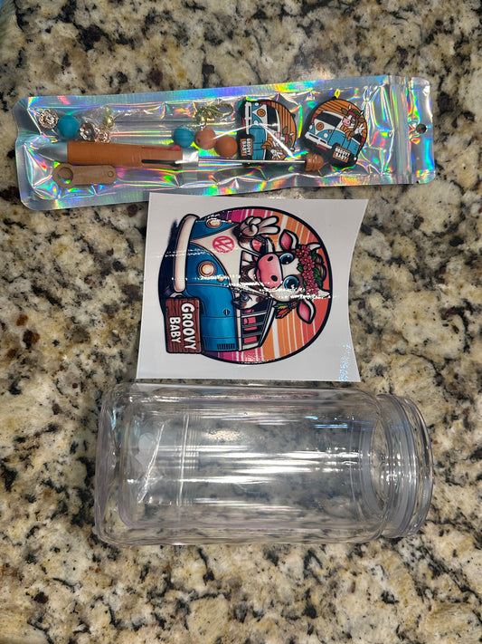 16 oz snow globe kit GROOVY BABY