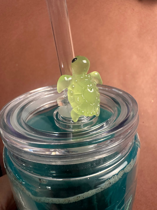 Turtle straw topper