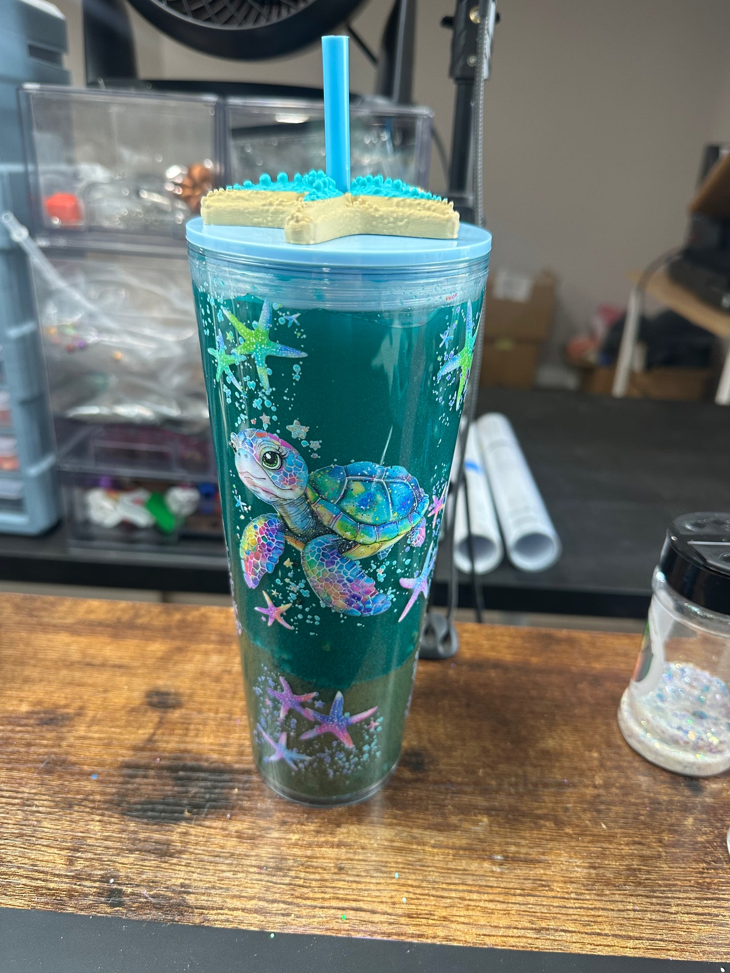 24 oz BEACH SNOWGLOBE - READY TO SHIP