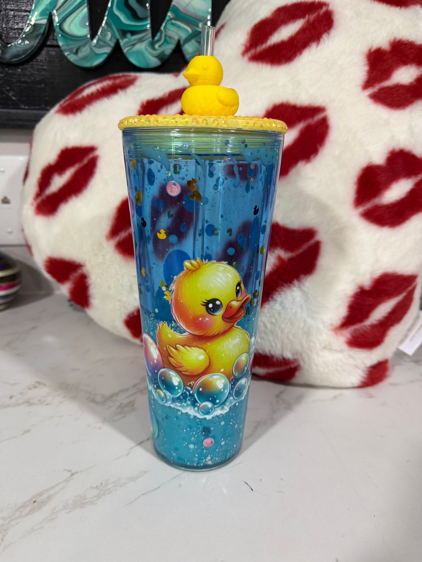 24 oz snow globe tumbler READY TO SHIP