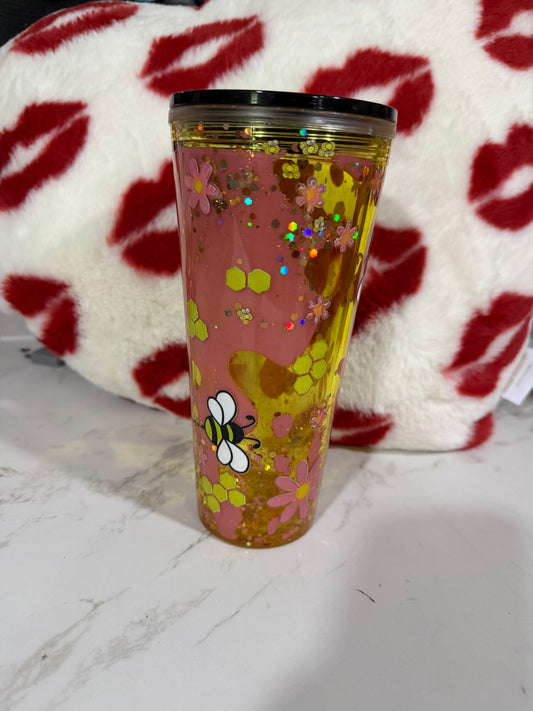 24 oz snow globe tumbler READY TO SHIP
