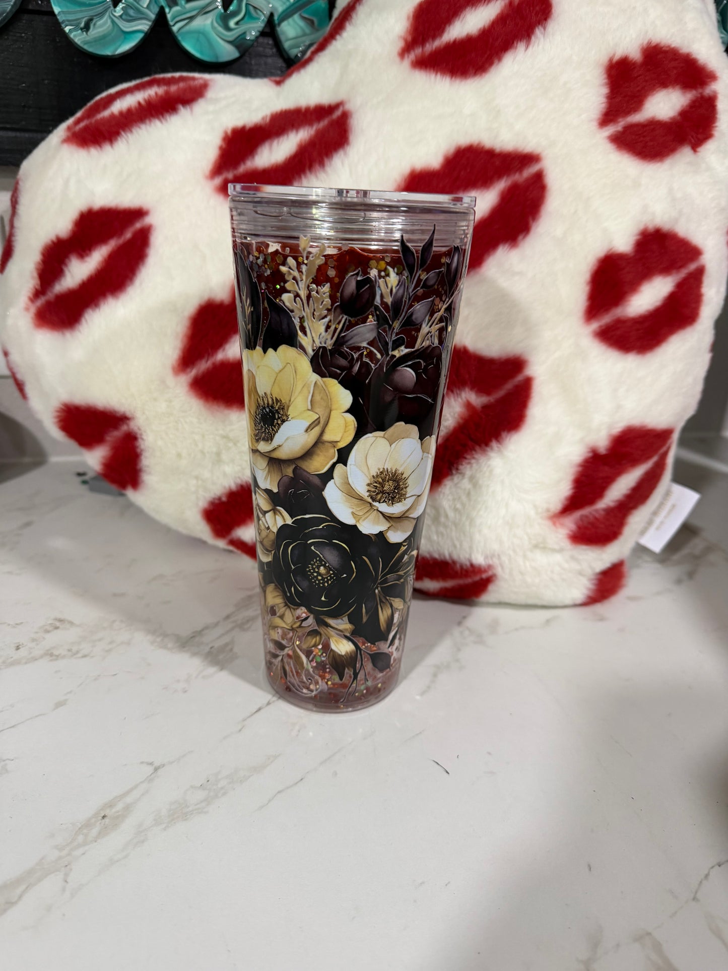 24 oz snow globe tumbler READY TO SHIP