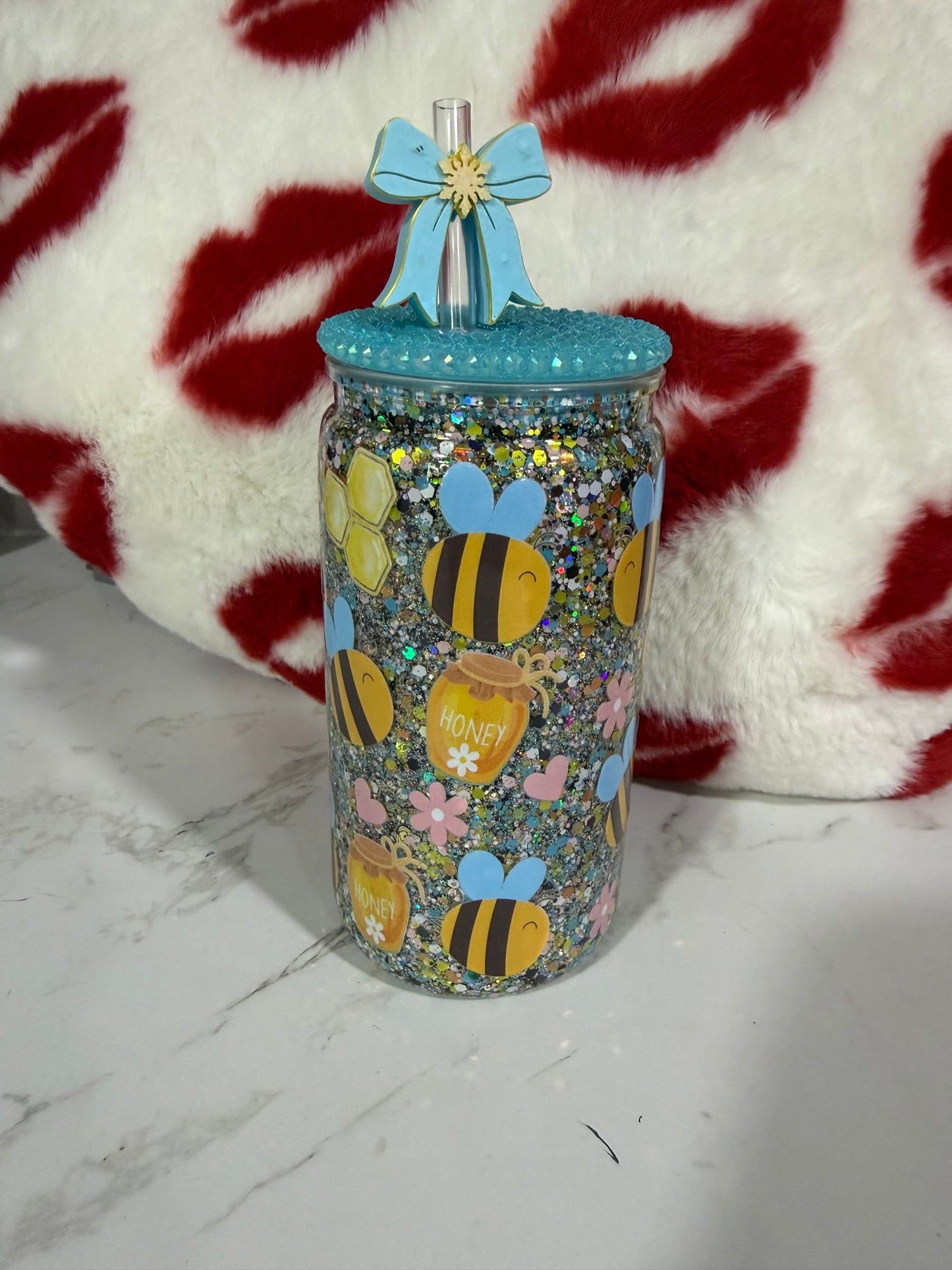 16 oz snow globe tumbler READY TO SHIP