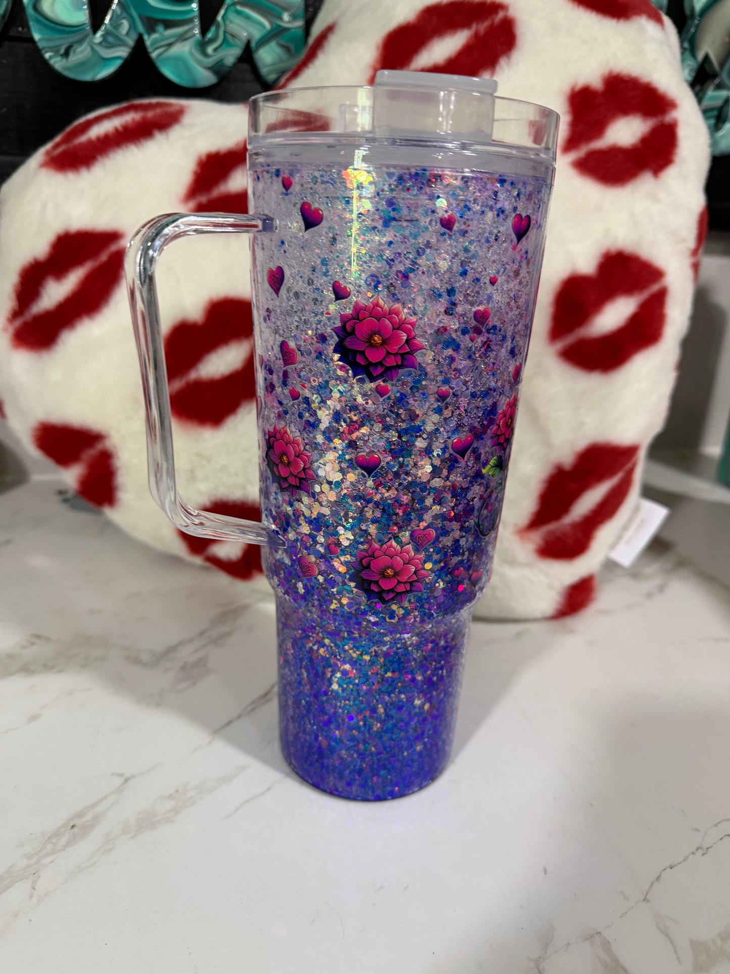 40 oz snow globe tumbler READY TO SHIP
