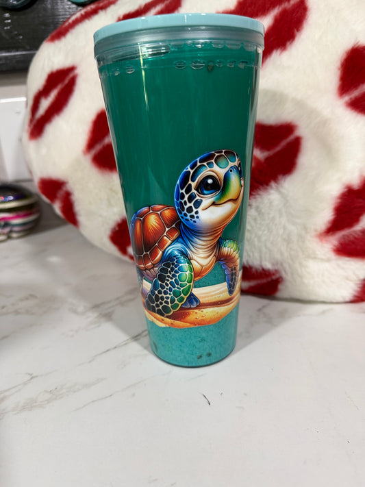 24 oz snow globe tumbler READY TO SHIP